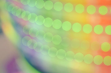 Bokeh bright light from electric LED garlands, abstract background