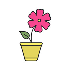 Hibiscus flower color icon