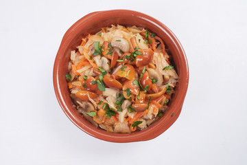 cabbage with mushrooms