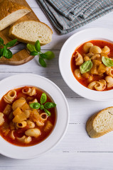 Tomato soup with pasta
