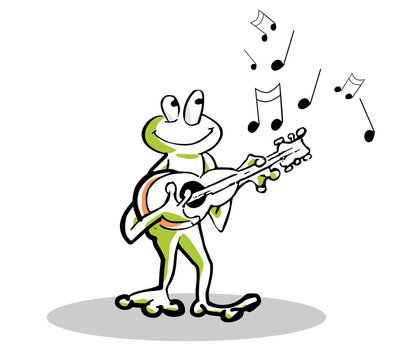 Kikker speelt gitaar