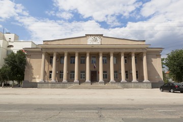 Building of Evpatoria City Court on Lenin Avenue in Evpatoria, Crimea, Russia