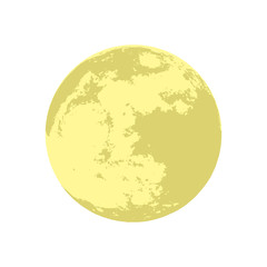 Naklejka premium Full moon illustration