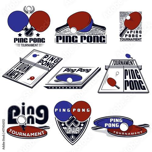 "Set the logos of the ping pong tournament for your print design and