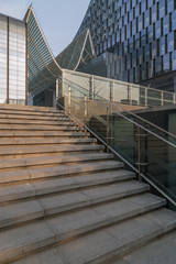 Fototapeta premium The stairs in the outdoor, urban abstract landscape