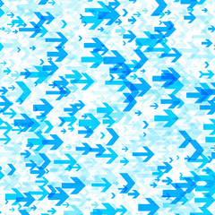 White background with blue arrows.
