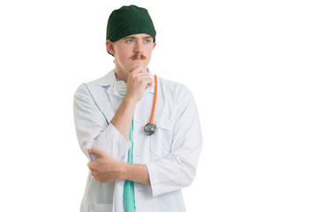 portrait medical doctor on white background