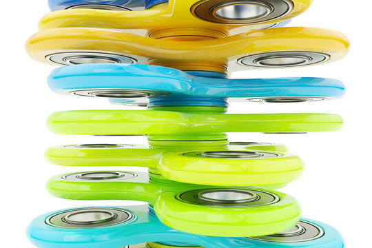 Colorful fidged Spinner - 3D Rendering