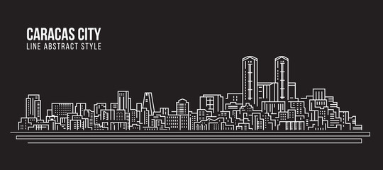Cityscape Building Line art Vector Illustration design - Caracas city