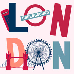 London vintage poster.