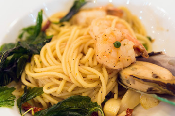 Spicy Spaghetti Shrimp