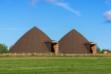 Two new dome storage buildings for bulk materials © Les Palenik