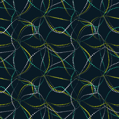 Dots waves pattern neuron futuristic texture green