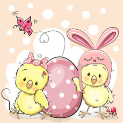 Cute Cartoon chickens