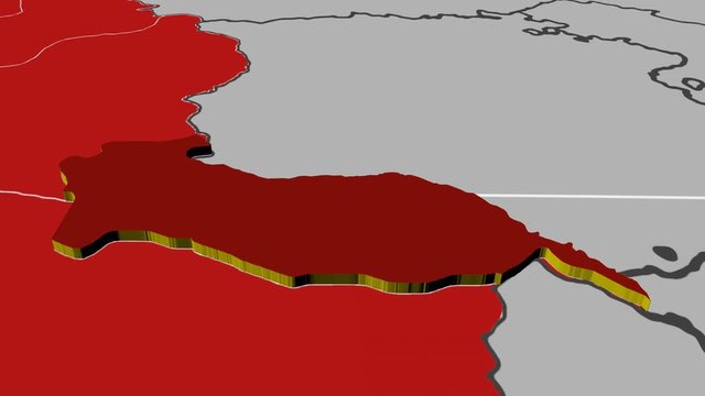 Igdir - Turkey, region extruded. Solids
