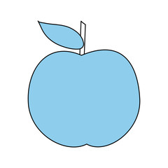 apple fruit icon image vector illustration design sketch style