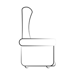 lounge chair sideview icon image vector illustration design sketch style