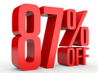 Eighty seven percent off. Discount 87 %.
