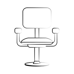 lounge chair sideview icon image vector illustration design sketch style