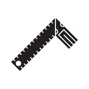 recommend clip art: Set square glyph icon
