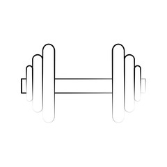 dumbbell fitness related icon image vector illustration design sketch style