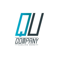 Initial Letter QU Design Logo Template