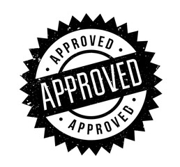 Approved rubber stamp. Grunge design with dust scratches. Effects can be easily removed for a clean, crisp look. Color is easily changed.