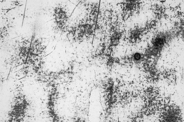 White metal wall texture background with scratches and cracks.