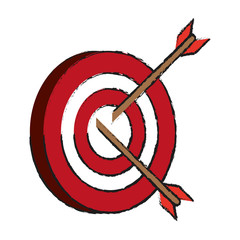 darts on bullseye icon image vector illustration design