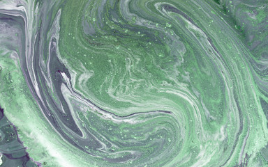 Marbled abstract background. Liquid marble pattern. Colorful marble backdrop. Golden glitter texture.