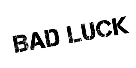 Bad Luck rubber stamp. Grunge design with dust scratches. Effects can be easily removed for a clean, crisp look. Color is easily changed.