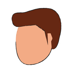 head of man avatar icon image vector illustration design