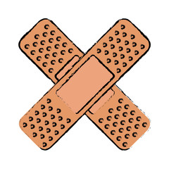 cure bandages isolated icon