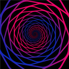 Abstract cosmic, twisting lines background. Nano technology structure, visual effects.