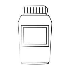 medication pills flask icon image vector illustration design