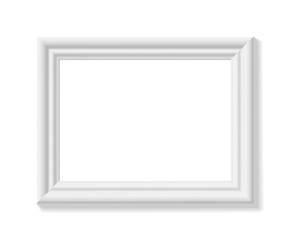 White picture frame. Landscape orientation