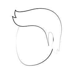 head of man avatar icon image vector illustration design