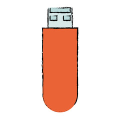 usb memory isolated icon vector illustration design