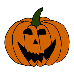 Hand Drawn Halloween Set. Pumpkin.