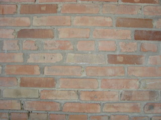 Brick wall texture, brick wall background, brick wall for interior or exterior design with copy space for text or image. Red organic brick wall texture background