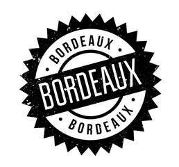 Bordeaux rubber stamp. Grunge design with dust scratches. Effects can be easily removed for a clean, crisp look. Color is easily changed.
