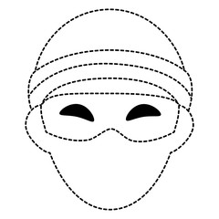 thief dangerous avatar character vector illustration design