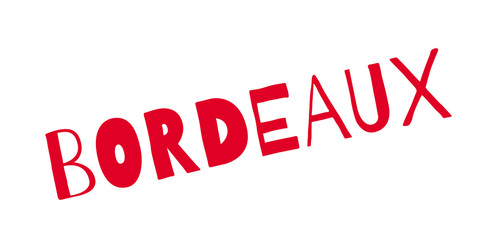 Bordeaux rubber stamp. Grunge design with dust scratches. Effects can be easily removed for a clean, crisp look. Color is easily changed.