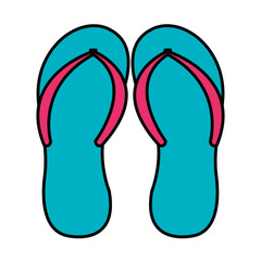 flip flops beach icon vector illustration design