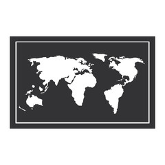 world paper map icon vector illustration design
