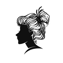 Vector woman portrait vignette