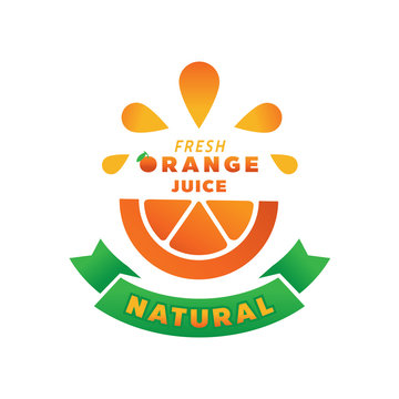 splash fresh orange juice illustration