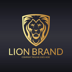 Lion King Logo. Luxury lion logotype. Easy to change size, color and text. 