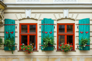Fototapeta antique building view in Krakow, Poland obraz