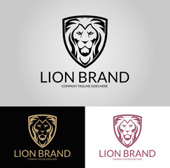 Lion King Logo. Luxury lion logotype. Easy to change size, color and text. 